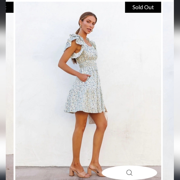 Vici Pocketed Primrose Ruffle Floral Dress Small - Picture 6 of 16